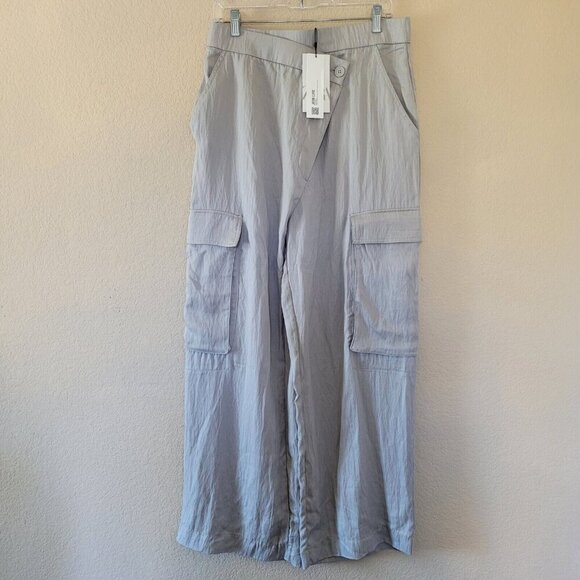 Zara Pants - Zara Full-Length Cargo Trousers Wide Leg Size Large Crossover Wrap 90s Oversize